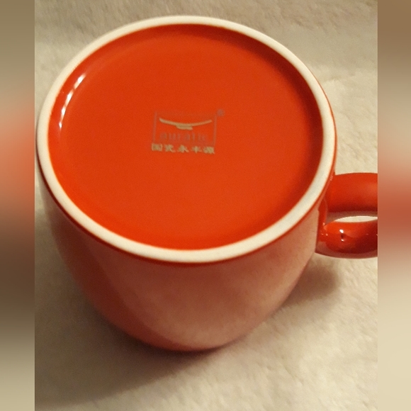 Rare Vintage Yong Feng Yuan Auratic Chinese Porcelain Bone China Red & Roses Cup - Picture 5 of 9